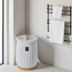 Mydepot Towel Warmer for Bathroom, 20L Towel Heater with 4 Time Settings & Auto-Off, Fast Heating Blanket Warmer for Home, Safety Child Lock and Temp-Alert Design for Towels, Bathrobes, Blankets