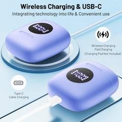 MyDepot Wireless Earbuds 40H Playtime, Deep Bass, LED Case, Waterproof Mic