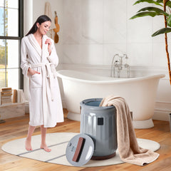 Mydepot Towel Warmer for Bathroom, 20L Towel Heater with 4 Time Settings & Auto-Off, Fast Heating Blanket Warmer for Home, Safety Child Lock and Temp-Alert Design for Towels, Bathrobes, Blankets