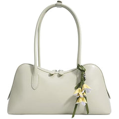 Rosvovo Genuine Leather shoulder Bag for Women with Top Handle, Satchel purse Bowler Handbags with zipper closure