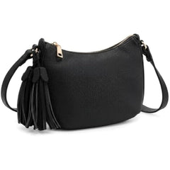 Rosvovo Vintage Leather Crossbody Bag for Women | Small Black, Genuine Leather Purse, Clutch Handbag