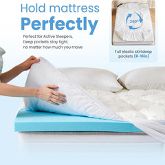 MyDepot Double-layer 2-inch gel memory foam & 2inch Cool Pillow Top for Back Pain Relief, Medium Firm