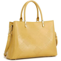 Rosvovo Women's Top Handle Handbag | Classic Yellow Purse, Professional, Social Occasions