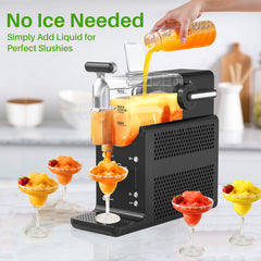 Mydepot Slushie Machine, 15-Minute Slushy Machine(Fastest Results) For Home, Frozen Drink And Slushie Maker With 6 Preset Programs, 12-Hours Long-Lasting Cooling