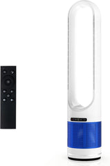MyDepot 41" Bladeless Tower Fan with Built-in Air Filter, 80°Oscillating Quiet Fan for Bedroom, 8 Speeds, 8H Timer, Remote Control, LED Display, Easy to Clean, Home & Office