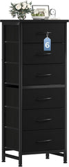 MyDepot 6 Drawers Dresser for Bedroom with Wheels, Fabric Storage Cabinet Organizer with Removable Fabric Bins, Sturdy Steel Frame for Living Room, Office, Entryway, Closets