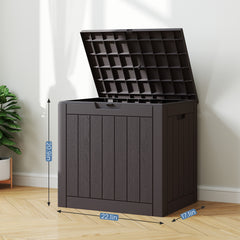 MyDepot Deck Box with 31 Gallon Capacity, Weatherproof Resin Lockable Outdoor Storage for Secure Package Deliveries and Indoor Storage in Garden or Patio, Backyard