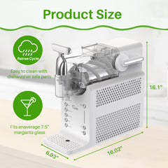 Mydepot Slushie Machine, 15-Minute Slushy Machine(Fastest Results) For Home, Frozen Drink And Slushie Maker With 6 Preset Programs, 12-Hours Long-Lasting Cooling