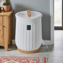 Mydepot Towel Warmer for Bathroom, 20L Towel Heater with 4 Time Settings & Auto-Off, Fast Heating Blanket Warmer for Home, Safety Child Lock and Temp-Alert Design for Towels, Bathrobes, Blankets