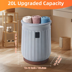 Mydepot Towel Warmer for Bathroom, 20L Towel Heater with 4 Time Settings & Auto-Off, Fast Heating Blanket Warmer for Home, Safety Child Lock and Temp-Alert Design for Towels, Bathrobes, Blankets