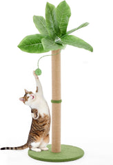 MyDepot 33" Cat Scratching Post for Indoor Cats, Cat Scratcher Scratching Posts with Dangling Ball for Adult, Palm Tree Cat Scratch Post for Kittens, Green
