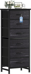 MyDepot 6 Drawers Dresser for Bedroom with Wheels, Fabric Storage Cabinet Organizer with Removable Fabric Bins, Sturdy Steel Frame for Living Room, Office, Entryway, Closets