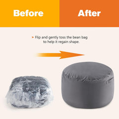MyDepot Extra Large Bean Bag Sofa – Soft Removable Cover, Side Pockets & Handle