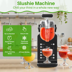Mydepot Slushie Machine, 15-Minute Slushy Machine(Fastest Results) For Home, Frozen Drink And Slushie Maker With 6 Preset Programs, 12-Hours Long-Lasting Cooling