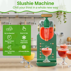 Mydepot Slushie Machine, 15-Minute Slushy Machine(Fastest Results) For Home, Frozen Drink And Slushie Maker With 6 Preset Programs, 12-Hours Long-Lasting Cooling
