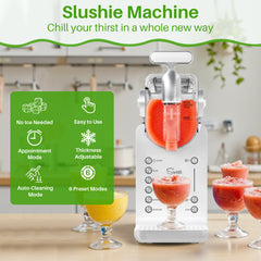 Mydepot Slushie Machine, 15-Minute Slushy Machine(Fastest Results) For Home, Frozen Drink And Slushie Maker With 6 Preset Programs, 12-Hours Long-Lasting Cooling
