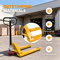 My Depot Manual Pallet Jack – Standard Duty Manual Forklift, 5500 lbs Capacity, Durable PU Wheels, Warehouse & Factory Use
