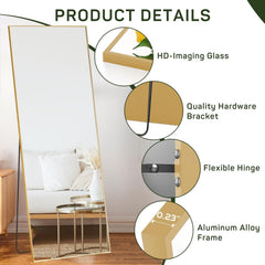 MyDepot Full Length Body Mirror Floor Mirrors with Stand (Rectangular)
