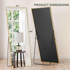 MyDepot Full Length Body Mirror Floor Mirrors with Stand (Rectangular)