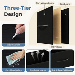 MyDepot 6 Drawers Dresser for Bedroom with Wheels, Fabric Storage Cabinet Organizer with Removable Fabric Bins, Sturdy Steel Frame for Living Room, Office, Entryway, Closets