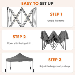 MyDepot 10 x 10 Ft Pop Up Canopy Tent Outdoor Use, Portable Shade Waterproof Beach Tent with Sand Bags for Events Backyard Parties