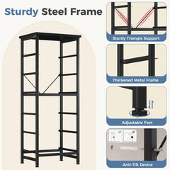 MyDepot 6 Drawers Dresser for Bedroom with Wheels, Fabric Storage Cabinet Organizer with Removable Fabric Bins, Sturdy Steel Frame for Living Room, Office, Entryway, Closets