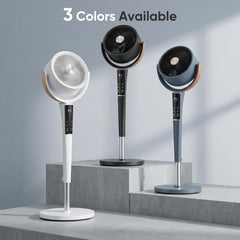 MyDepot Fan for Bedroom, 1050CFM Pedestal Air Circulator, Standing Fans with DC Motor, 15 Speeds & 5 Modes, 120° Omni Oscillation, Digital Display & Remote, 12H Timer, Adjustable Height