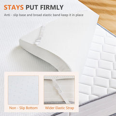 MyDepot 2 Inch Gel Memory Foam Mattress Topper Twin Size, Cooling Breathable Comfy Mattress Pad for Pain Relief, CertiPUR-US Certified (with Removable & Washable Cover)