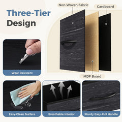 MyDepot 6 Drawers Dresser for Bedroom with Wheels, Fabric Storage Cabinet Organizer with Removable Fabric Bins, Sturdy Steel Frame for Living Room, Office, Entryway, Closets