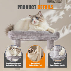 MyDepot 63 inch Cat Tree Tower, Large Multi Level Cat Climbing Tower with Condo, Natural Sisal Scratching Posts, Extended Platform, Hammock, Pet House for Indoor Cats and Kittens Play