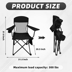 MyDepot Lightweight Camping Chair for Adults, 300lbs Capacity Foldable Portable Lawn Chair with Carry Bag, Outdoor Chair for Camping, Lawn, Beach & Travel