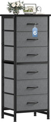 MyDepot 6 Drawers Dresser for Bedroom with Wheels, Fabric Storage Cabinet Organizer with Removable Fabric Bins, Sturdy Steel Frame for Living Room, Office, Entryway, Closets