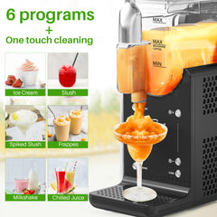 Mydepot Slushie Machine, 15-Minute Slushy Machine(Fastest Results) For Home, Frozen Drink And Slushie Maker With 6 Preset Programs, 12-Hours Long-Lasting Cooling