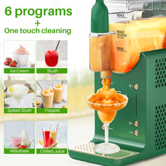 Mydepot Slushie Machine, 15-Minute Slushy Machine(Fastest Results) For Home, Frozen Drink And Slushie Maker With 6 Preset Programs, 12-Hours Long-Lasting Cooling