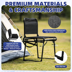 MyDepot Stadium Seat for Bleachers with Legs, Portable Folding Stadium Chair Bleacher Chair with Back Support & Shoulder Strap for Camping & Outdoor Events