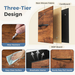 MyDepot 6 Drawers Dresser for Bedroom with Wheels, Fabric Storage Cabinet Organizer with Removable Fabric Bins, Sturdy Steel Frame for Living Room, Office, Entryway, Closets