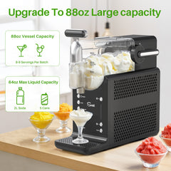 Mydepot Slushie Machine, 15-Minute Slushy Machine(Fastest Results) For Home, Frozen Drink And Slushie Maker With 6 Preset Programs, 12-Hours Long-Lasting Cooling