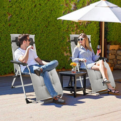 Mydepot Zero Gravity Chair with Removable Cushion,Portable Reclining Lounge Chair Folding Recliner for Indoor, Patio, Beach, Pool, Garden