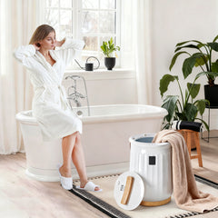 Mydepot Towel Warmer for Bathroom, 20L Towel Heater with 4 Time Settings & Auto-Off, Fast Heating Blanket Warmer for Home, Safety Child Lock and Temp-Alert Design for Towels, Bathrobes, Blankets