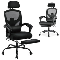 MyDepot Gaming Reclining High-Back Mesh Chair with Ergonomic Leg Rest