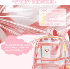 MyDepot Cute Clear Backpack,
STURDY FEATURES
