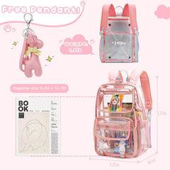 MyDepot Cute Clear Backpack,
Free pendant!