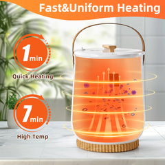 Mydepot Towel Warmer for Bathroom, 20L Towel Heater with 4 Time Settings & Auto-Off, Fast Heating Blanket Warmer for Home, Safety Child Lock and Temp-Alert Design for Towels, Bathrobes, Blankets