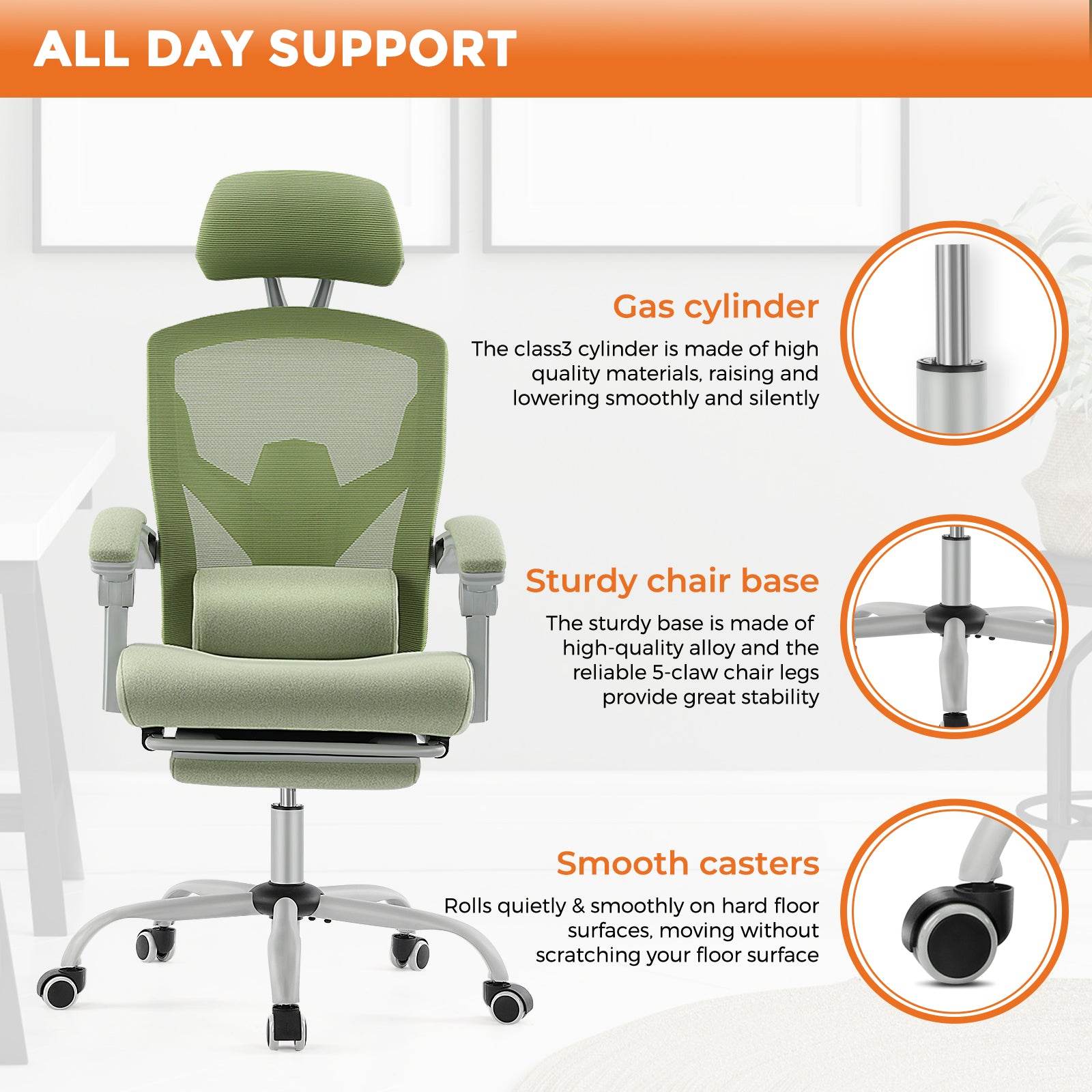 MyDepot Gaming Reclining High-Back Mesh Chair
ALL DAY SUPPORT
