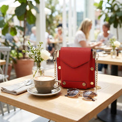 Rosvovo Red Crossbody Purse - Small Mini Red Purse for Women | Stadium Approved Micro Bag, Phone, Essentials