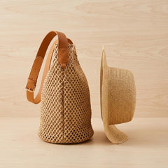 Rosvovo Summer Straw Woven Shoulder Bag | Boho Crochet Beach Bag, Trendy Straw Handbag, Women