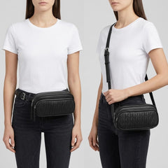 Rosvovo Women's Performance Twill Woodward Small Belt Bag - Lightweight Hands-Free Crossbody Purse