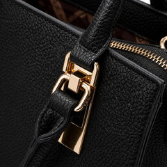 Rosvovo Olive Leather Handbag for Women - Elegant Shoulder Bag & Tote with Adjustable Strap