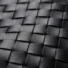 Rosvovo Luxury Handmade Woven Tote Bag for Women | Black Woven Leather Handbag, Inner Pouch