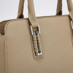 Rosvovo Leather Top Handle Shoulder Bag | Buttery Soft Tan Purse, Women's Satchel Handbag, Professional, Casual Use